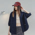 Women's 3/4 Sleeve Loose Blouse – Batwing Casual Shirt with Stand Collar, Spring & Summer Top